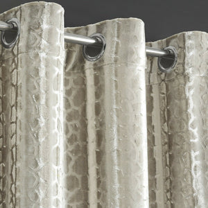 Crushed Velvet Embossed Eyelet Door Curtain (4 Colours)