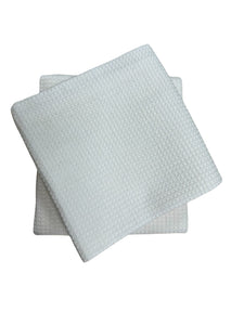 Waffle Cotton White Tea Towel (Various Pack Sizes)