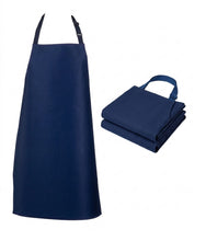 Load image into Gallery viewer, Navy Blue Waterproof Cotton Bib Apron 77x53cm (Pack of 1, 3 or 6)
