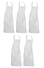 Load image into Gallery viewer, White Polycotton Bib Apron - No Pocket (Various Quantities)