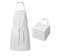 Load image into Gallery viewer, White Bib Apron with Pocket 24" x 31" (Pack of 1, 5 or 10)
