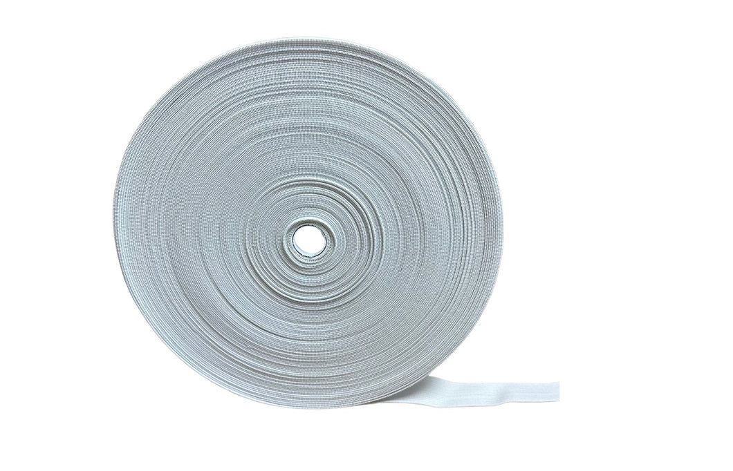 Elastic Spool Sewing Craft Reel 1 inch Wide 35m Roll (White or Black)