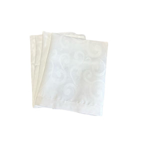 Pack of 4 Napkins Jacquard 18" x 18" (Cream or White)