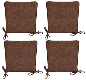 Set of Soft Textured Square Seat Pads 14.5" x 14.5" (2 Colours)