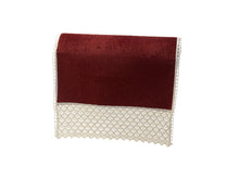 Load image into Gallery viewer, Chenille Rounded Arm Caps or Chair Backs With Lace Detail (Various Colours and Sizes)