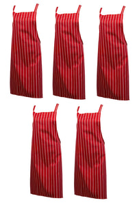 100% Cotton Woven Stripe Butchers Apron (Various Colours & Quantities)