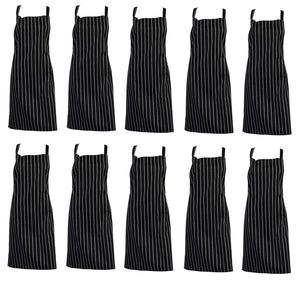 100% Cotton Woven Stripe Butchers Apron (Various Colours & Quantities)