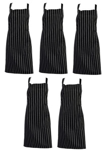 100% Cotton Woven Stripe Butchers Apron (Various Colours & Quantities)