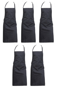 100% Cotton Woven Stripe Butchers Apron (Various Colours & Quantities)
