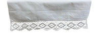 Load image into Gallery viewer, Extra Long White Chair Back with Lace Panels 51cm x 112cm