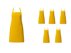 Yellow Bib Apron 21" x 33" (Single or Pack of 5)