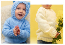 Load image into Gallery viewer, King Cole DK Charity Knitting Pattern - Baby Sweaters (1007)