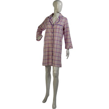 Load image into Gallery viewer, Ladies 100% Combed Cotton Tartan Nightshirt Small (Lilac)