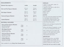 Load image into Gallery viewer, King Cole Comfort Chunky Knitting Pattern Baby Blankets In Four Designs - 3393