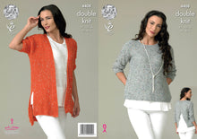 Load image into Gallery viewer, King Cole Double Knitting Pattern  Ladies Top &amp; Cardigan (4408)