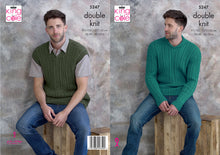 Load image into Gallery viewer, King Cole Double Knitting Pattern - Mens Sweater &amp; Pullover (5247)