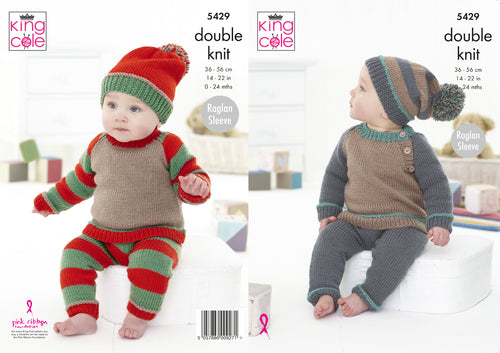 King Cole Double Knitting Pattern - Baby Set (5429)