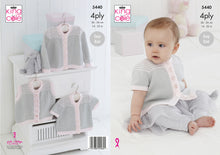 Load image into Gallery viewer, King Cole 4ply Knitting Pattern - Baby Cardigan &amp; Waistcoat (5440)