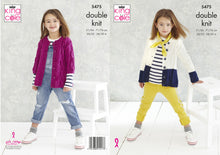 Load image into Gallery viewer, King Cole Double Knitting Pattern - Girls Cardigans (5475)