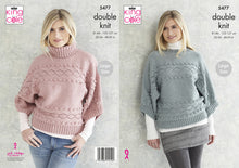Load image into Gallery viewer, King Cole Double Knitting Pattern - Ladies Sweaters (5477)