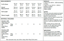 Load image into Gallery viewer, King Cole Double Knitting Pattern - Mens Sweaters (5484)