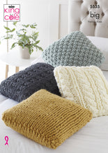 Load image into Gallery viewer, King Cole Super Chunky Knitting Pattern - Cushions (5535)