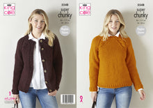 Load image into Gallery viewer, King Cole Super Chunky Knitting Pattern - Ladies Cardigan &amp; Sweater (5548)