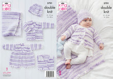 Load image into Gallery viewer, King Cole Double Knitting Pattern - Matinee Coat Cardigan &amp; Waistcoat (5701)
