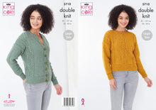 Load image into Gallery viewer, King Cole Double Knit Knitting Pattern - Ladies Cardigan &amp; Sweater (5710)