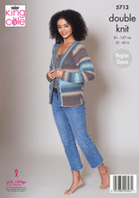 Load image into Gallery viewer, King Cole Double Knitting Pattern - Ladies Sweater &amp; Cardigan (5713)