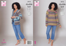 Load image into Gallery viewer, King Cole Double Knitting Pattern - Ladies Sweater &amp; Cardigan (5713)