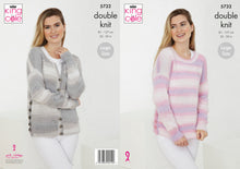 Load image into Gallery viewer, King Cole Double Knit Knitting Pattern - Ladies Sweater &amp; Cardigan (5732)