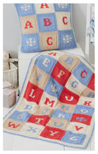 Load image into Gallery viewer, King Cole Double Knit Knitting Pattern - Alphabet Blanket &amp; Cushion Cover (5733)