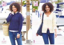 Load image into Gallery viewer, King Cole Double Knit Knitting Pattern - Ladies Sweater &amp; Cardigan (5746)