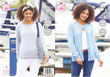 Load image into Gallery viewer, King Cole Double Knit Knitting Pattern - Ladies Sweater &amp; Cardigan (5749)