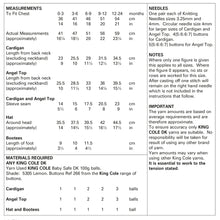 Load image into Gallery viewer, King Cole DK Knitting Pattern - Baby Cardigan Angel Top Bootees &amp; Hat (5768)