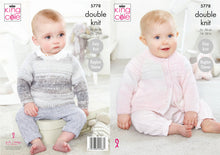 Load image into Gallery viewer, King Cole Double Knit Knitting Pattern - Baby Cardigan &amp; Sweater (5778)