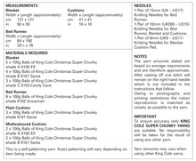 Load image into Gallery viewer, King Cole Super Chunky Knitting Pattern - Blankets Bed Runner &amp; Cushion (5782)