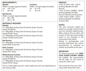 King Cole Super Chunky Knitting Pattern - Blankets Bed Runner & Cushion (5782)