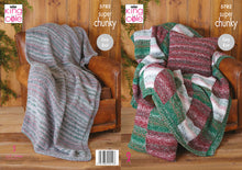 Load image into Gallery viewer, King Cole Super Chunky Knitting Pattern - Blankets Bed Runner &amp; Cushion (5782)