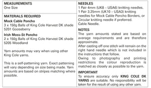 King Cole Double Knitting Pattern - Ladies Ponchos (5785)