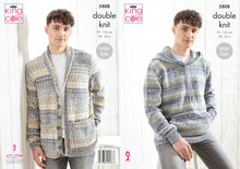 Load image into Gallery viewer, King Cole Double Knit Knitting Pattern - Mens Hoodie &amp; Cardigan (5808)