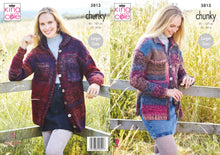 Load image into Gallery viewer, King Cole Chunky Knitting Pattern - Ladies Cardigans (5813)