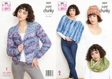 Load image into Gallery viewer, King Cole Super Chunky Knitting Pattern - Ladies Jacket &amp; Accessories (5837)