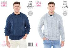 Load image into Gallery viewer, King Cole Super Chunky Knitting Pattern - Mens Sweaters (5838)