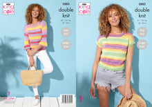 Load image into Gallery viewer, King Cole Double Knit Knitting Pattern - Ladies Top &amp; Sweater (5883)
