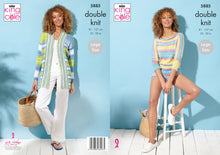 Load image into Gallery viewer, King Cole Double Knit Knitting Pattern - Ladies Jacket &amp; Sweater (5885)