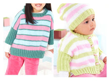 Load image into Gallery viewer, King Cole Double Knit Knitting Pattern - Baby Oversized Top &amp; Jacket (5921)