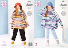 Load image into Gallery viewer, King Cole Chunky Knitting Pattern - Childrens Ponchos (5933)