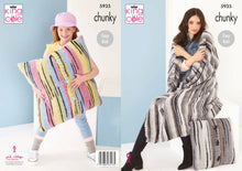 Load image into Gallery viewer, King Cole Chunky Knitting Pattern - Blanket &amp; Floor Cushion (5935)